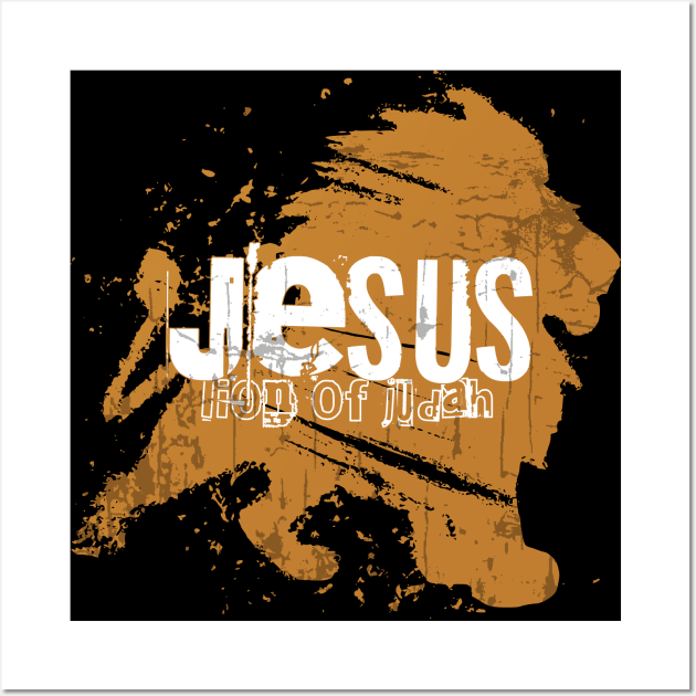 Jesus the Lion of Judah - Gold Wall Art by Inspired Saints